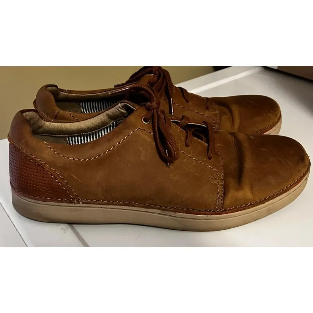Clarks Collection Men’s 11M Brown Leather Lace Up Casual Shoes Comfort Wear‎